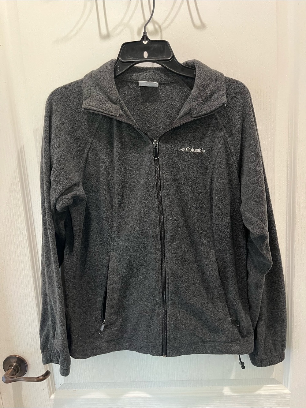 Columbia Women’s Dark Gray Full-Zip Hooded Fleece Jacket